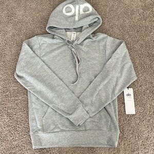 Alo caliber hoodie athletic gray